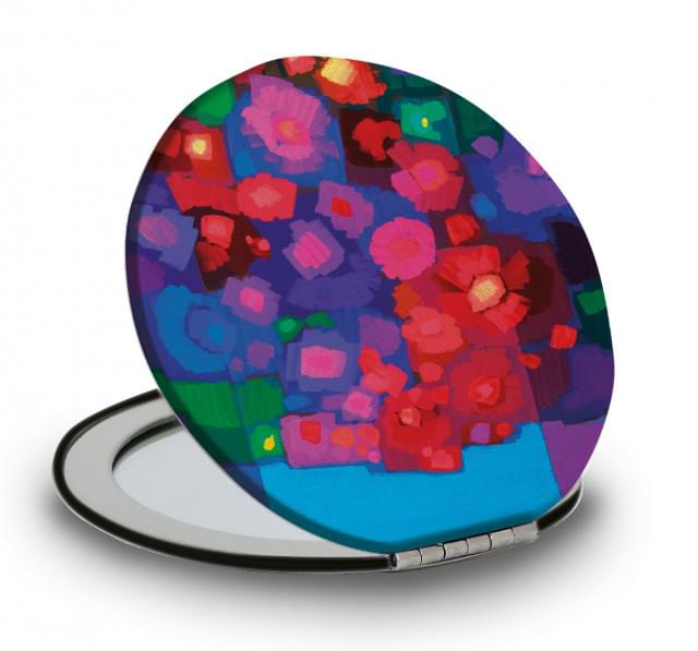 Travel mirror 'Colorful bloom'