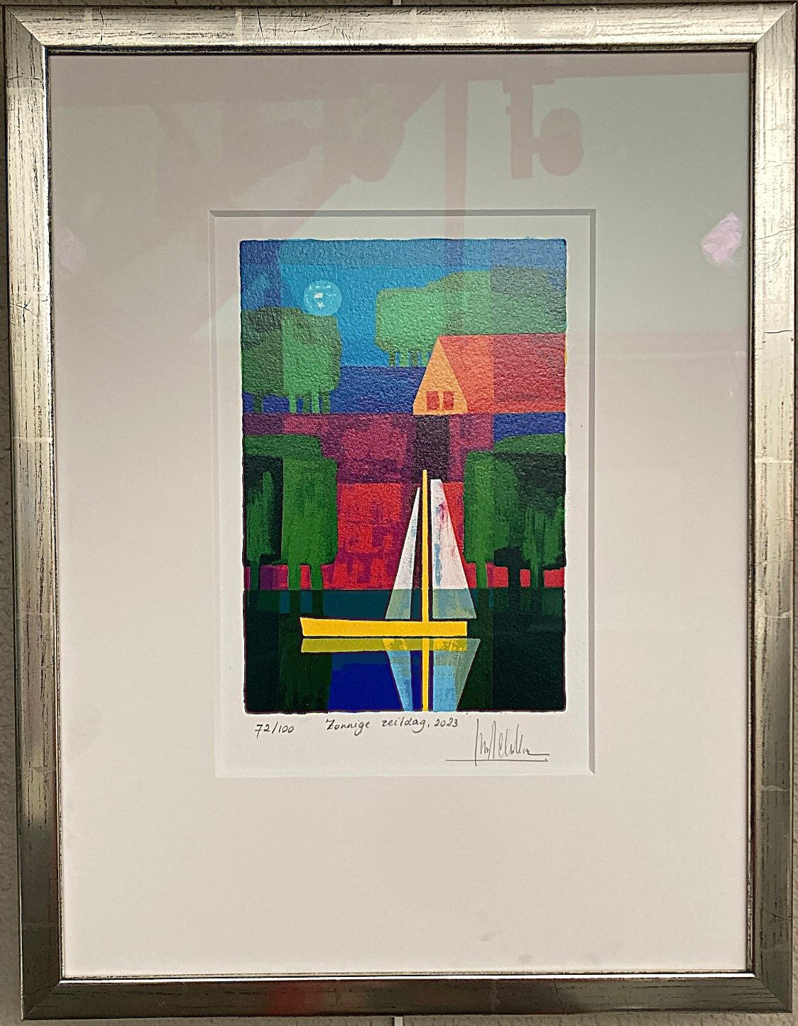 Zeefdruk Zonnige zeildag, 2023