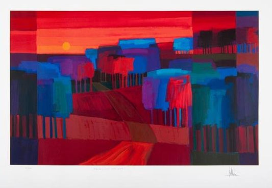 Zeefdruk 'Als de avond valt, 2006'