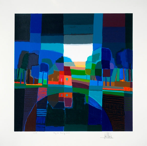 Zeefdruk 'Bij de brug, 2000'