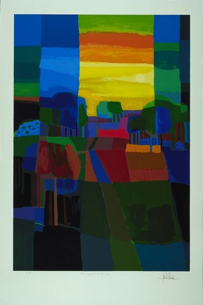 Zeefdruk 'Branding van de zon, 1999'