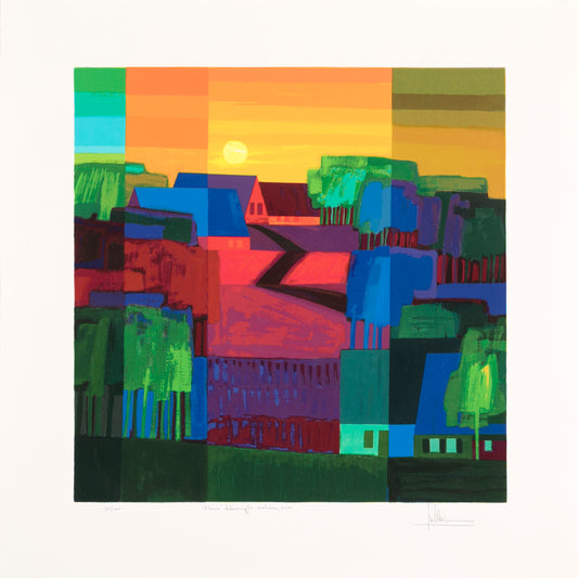 Zeefdruk 'Door kleurrijke velden, 2014'