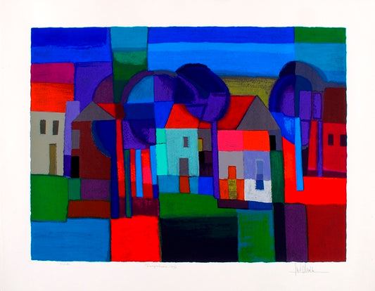 Zeefdruk 'Dorpskern, 1996'